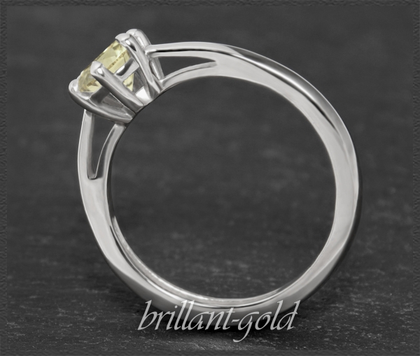 Brillant Ring 585 Gold 1,04ct, zart gelb, Si2